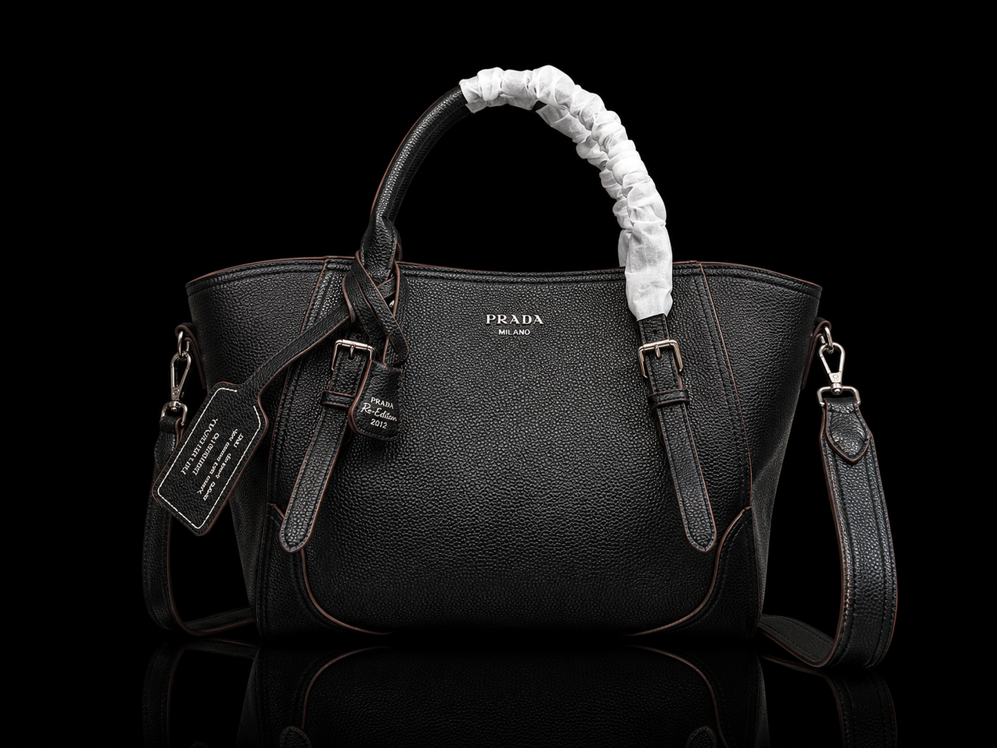 Noir Deerskin Luxe Satchel