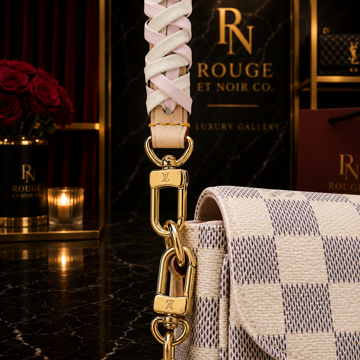 Blush Blanc Braided Pochette