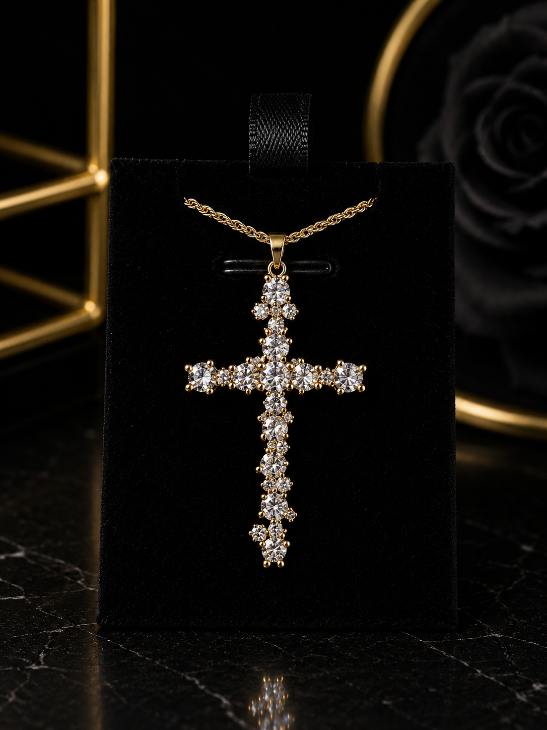 Divine Radiance Cross Necklace