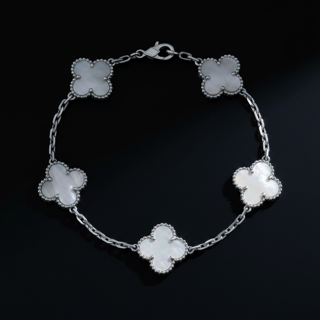 Motif Clover Bracelet — White Mother of Pearl
