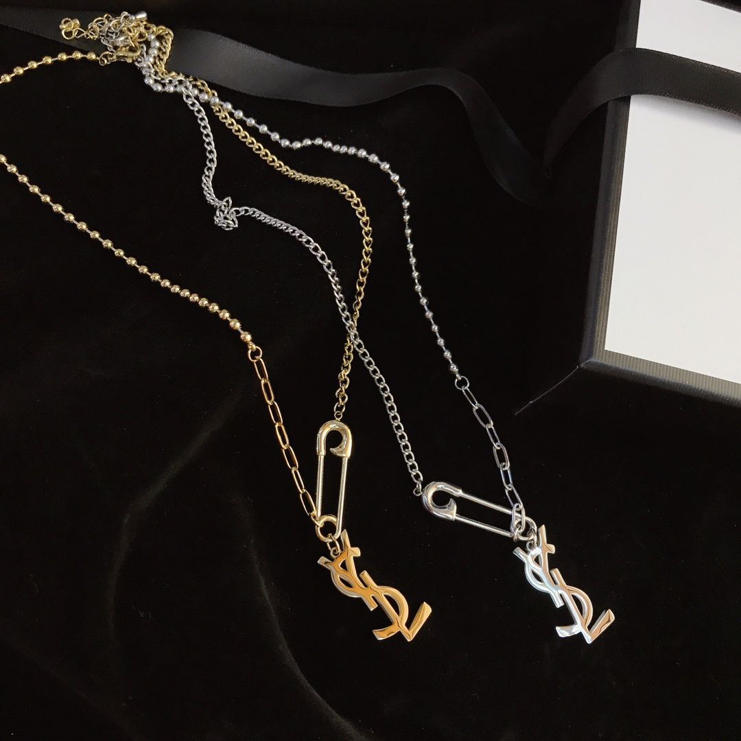 Safety pin necklace