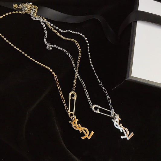 Safety pin necklace