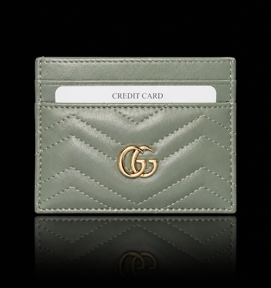 GG Quilted Leather Card Holder