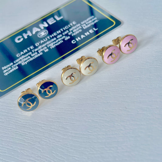 CC Earrings -Gold setting