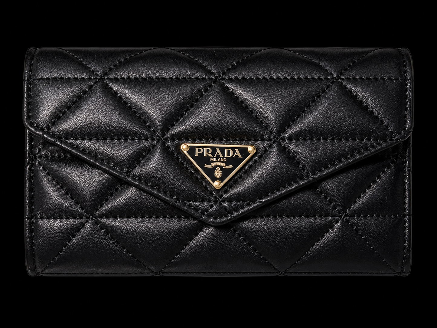 PDA Triangle Logo Quilted Envelope Wallet