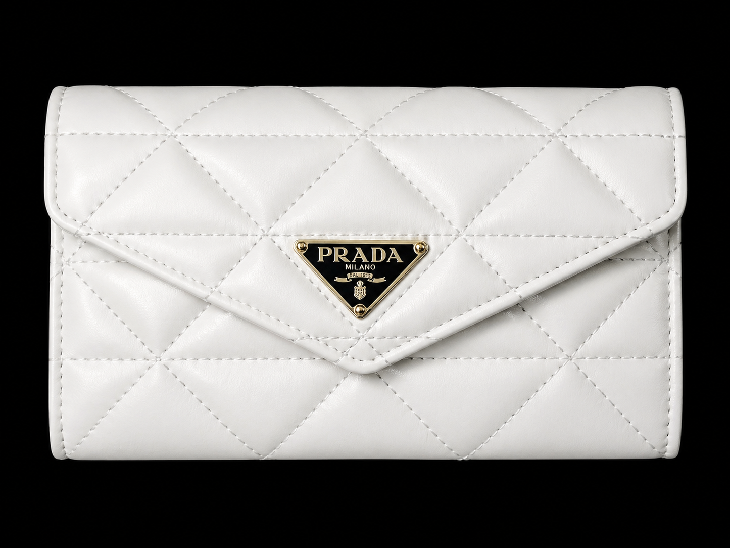 PDA Triangle Logo Quilted Envelope Wallet