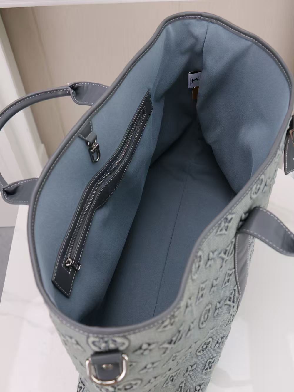 Denim Embossed Travel Bag