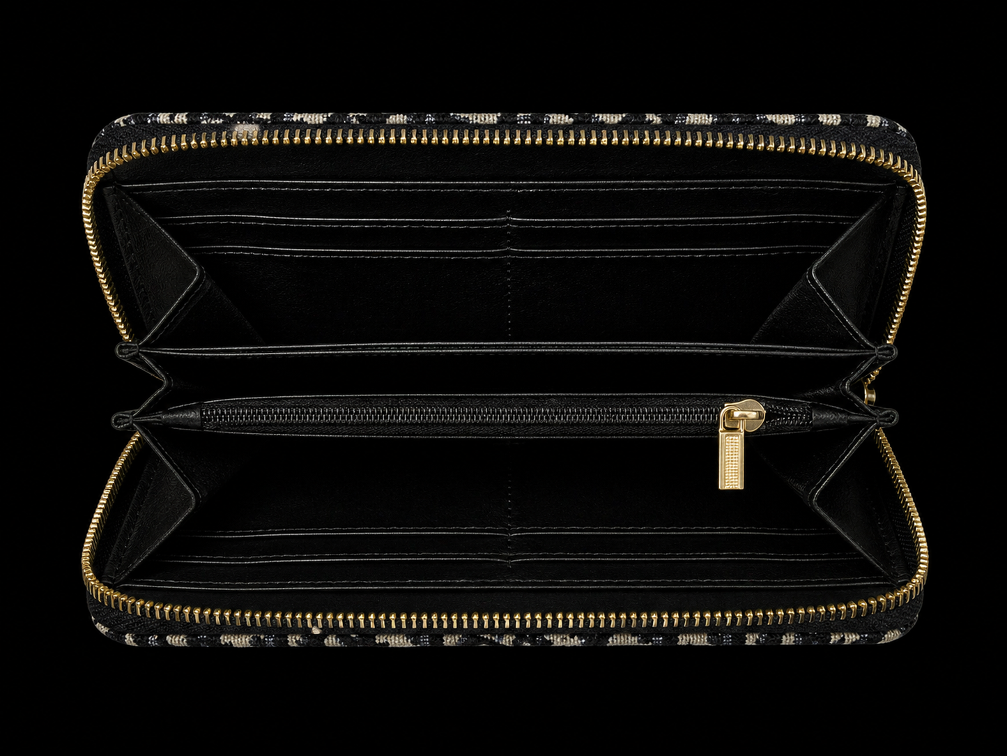 CD Oblique Jacquard Zippy Wallet