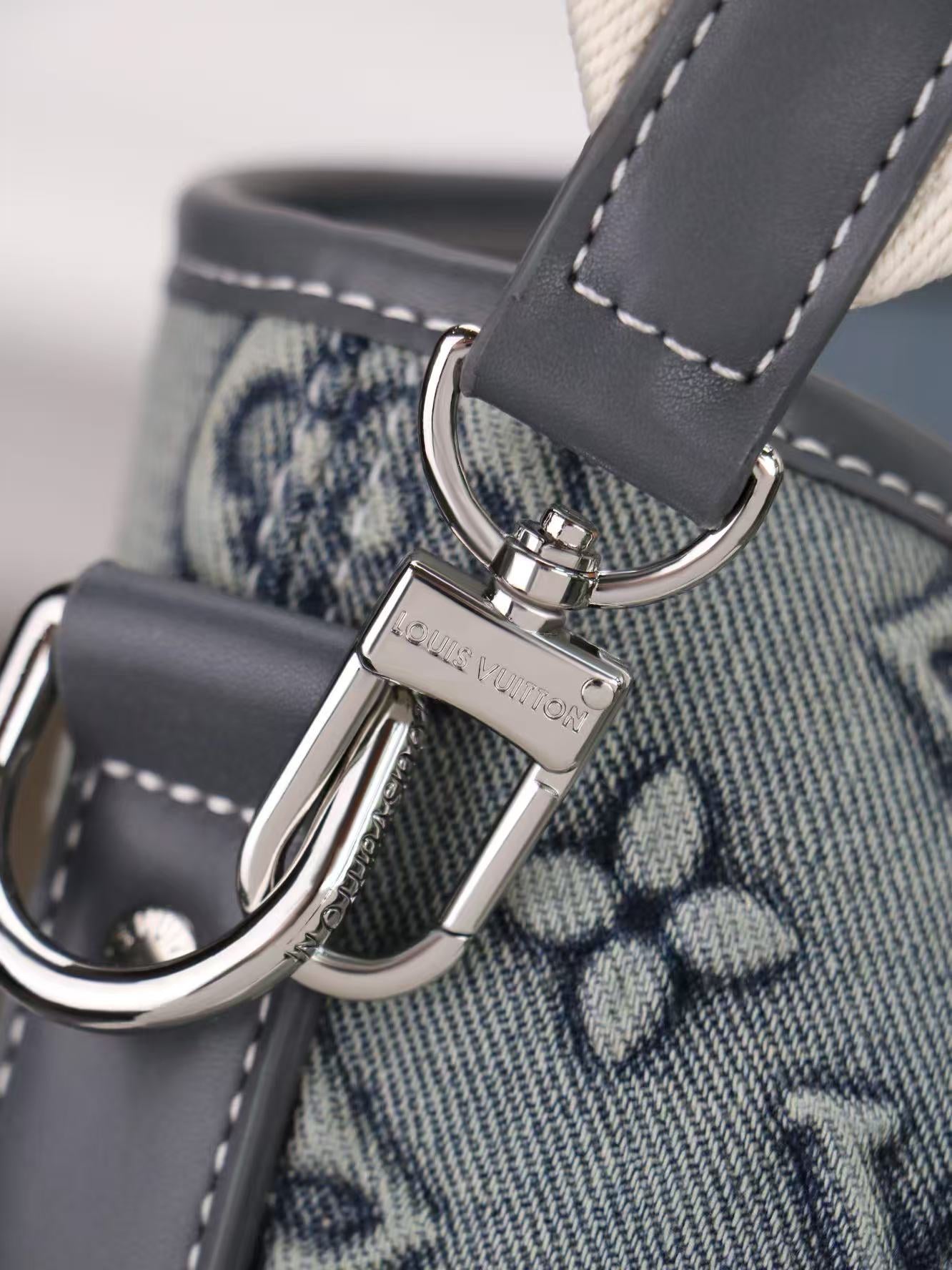 Denim Embossed Travel Bag