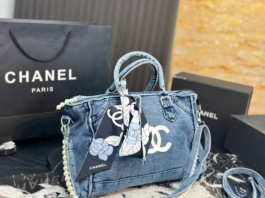CC Denim Tote (Pre Order)