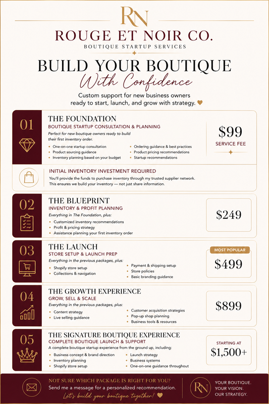 Boutique Startup Services — Build Your Boutique With Confidence