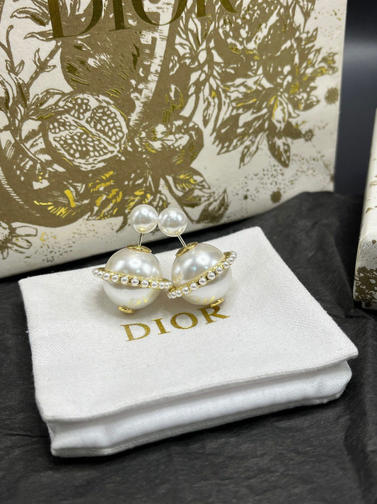 CD Double Pearl Earrings
