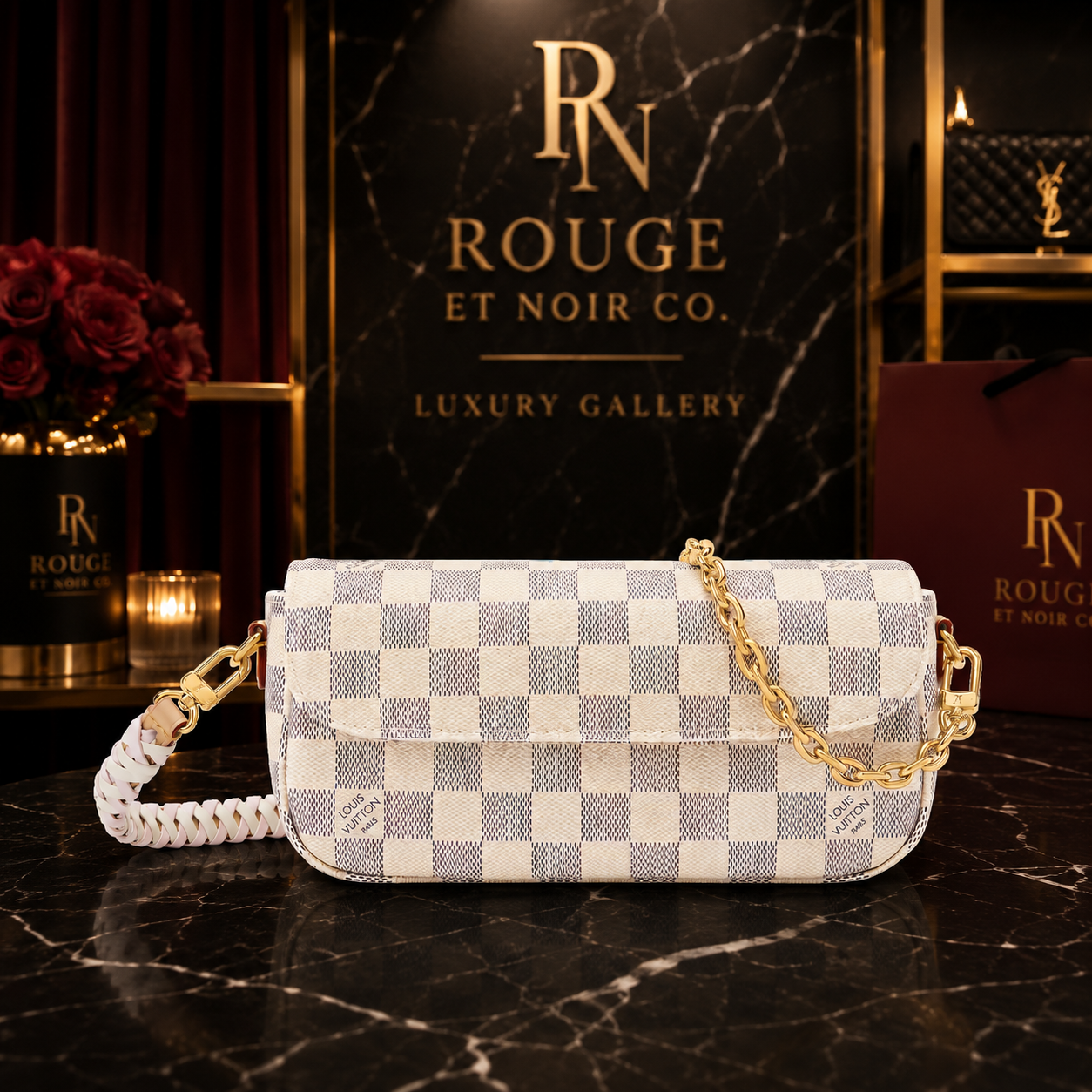 Blush Blanc Braided Pochette