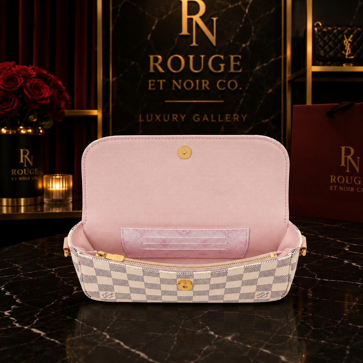 Blush Blanc Braided Pochette