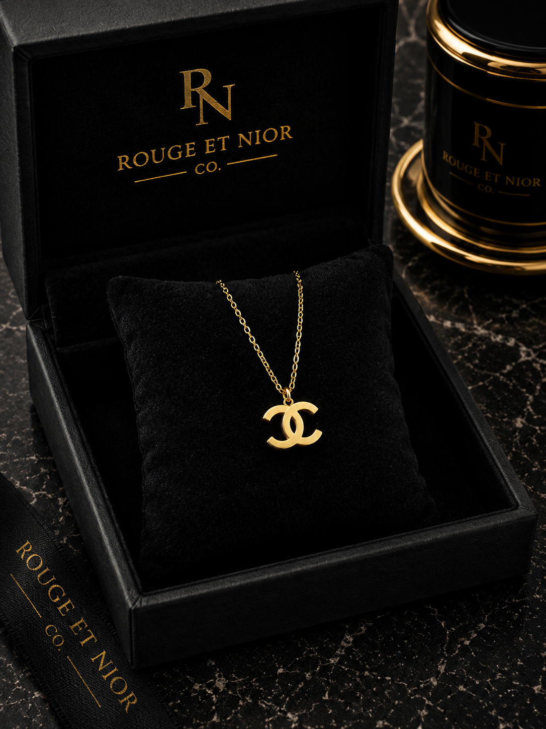 Gold CC Necklace