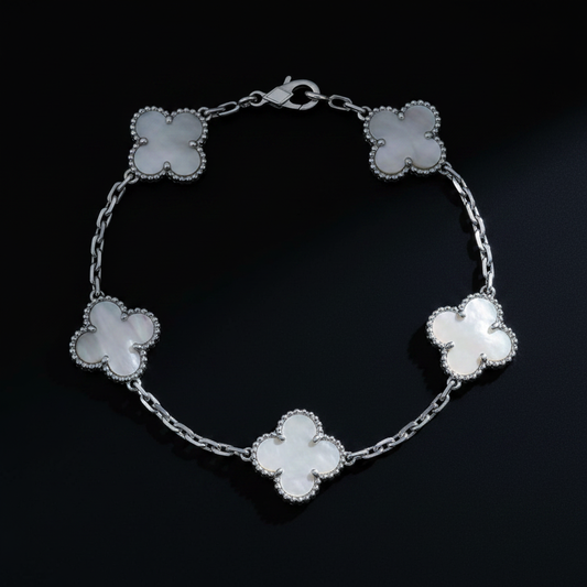 Motif Clover Bracelet — White Mother of Pearl