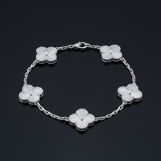 Motif Clover Bracelet — Silver