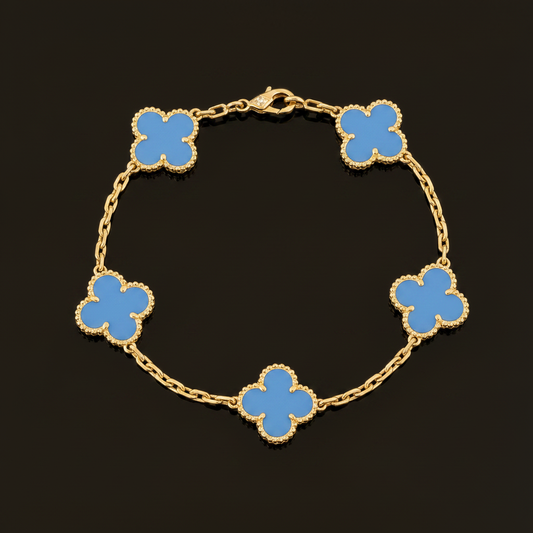 Motif Clover Bracelet — Blue