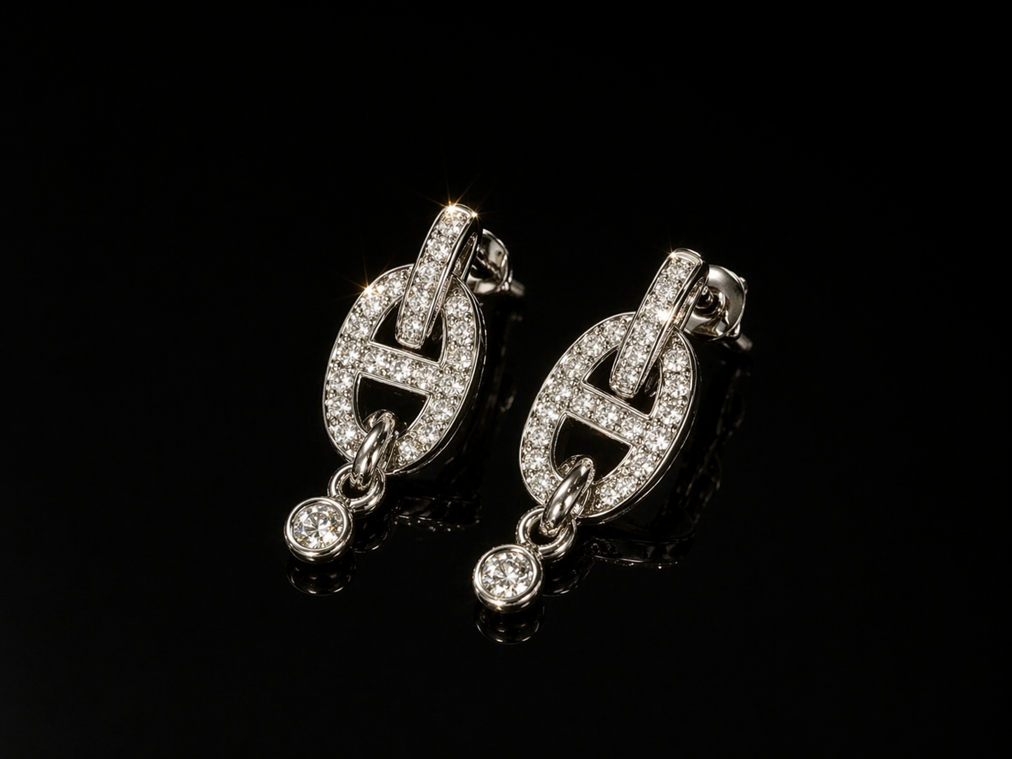 CD Anchor Link Drop Earrings