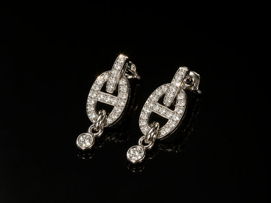 CD Anchor Link Drop Earrings