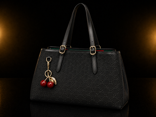 GG Monogram Cherry Charm Tote Bag